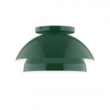 Montclair Light Works FMDX445-42-L10 - 10" Nest LED Flush Mount, Forest Green