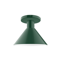Montclair Light Works FMDX451-42 - 8" Chase Flush Mount, Forest Green