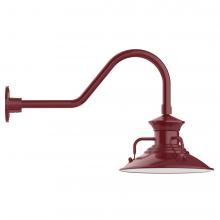 Montclair Light Works GNB142-55-L12 - 12" Homestead shade, LED Gooseneck Wall mount, Barn Red