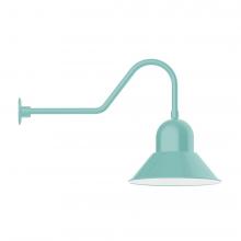 Montclair Light Works GNC125-48-L13 - 16" Prima shade, LED Gooseneck Wall mount, Sea Green