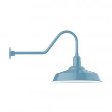 Montclair Light Works GNC186-54-L14 - 20" Warehouse shade, LED Gooseneck Wall mount, Light Blue