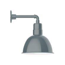 Montclair Light Works GNN116-40 - 12" Deep Bowl shade, Straight Arm wall mount, Slate Gray