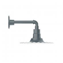 Montclair Light Works GNN158-40 - 12" Radial shade, Straight Arm wall mount, Slate Gray