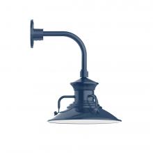 Montclair Light Works GNT142-50-L12 - 12" Homestead shade, LED Curved Arm Wall mount, Navy