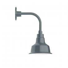 Montclair Light Works GNT180-40 - 8" Warehouse shade, Curved Arm wall mount, Slate Gray