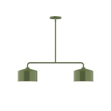 Montclair Light Works MSG419-22-L10 - 2-Light Axis Linear LED Pendant, Fern Green