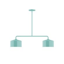 Montclair Light Works MSG419-48-L10 - 2-Light Axis Linear LED Pendant, Sea Green