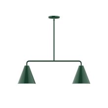 Montclair Light Works MSG420-42-L10 - 2-Light Axis Linear LED Pendant, Forest Green