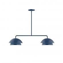 Montclair Light Works MSGX445-50-L12 - 2-Light Axis LED Linear Pendant, Navy