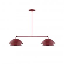 Montclair Light Works MSGX445-55-L10 - 2-Light Axis Linear LED Pendant, Barn Red