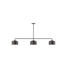 Montclair Light Works MSN419-51 - 3-Light Axis Linear Pendant, Architectural Bronze