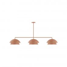 Montclair Light Works MSNX445-19-L12 - 3-Light Axis LED Linear Pendant, Terracotta