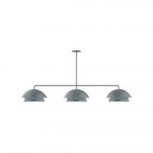 Montclair Light Works MSNX445-40-L12 - 3-Light Axis LED Linear Pendant, Slate Gray