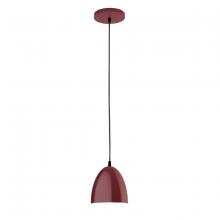 Montclair Light Works PEB417-55-C21 - 6" Jill shade, white cord with canopy, Barn Red