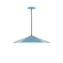 Montclair Light Works PEB429-54-L10 - 24" Axis Shallow Cone LED Pendant, Light Blue