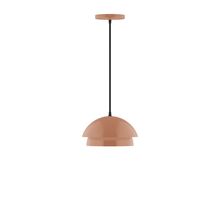 Montclair Light Works PEBX445-19-C12-L10 - 10" Nest LED Pendant, gray fabric cord with canopy, Terracotta