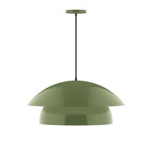 Montclair Light Works PEBX447-22-L13 - 24" Nest LED Pendant, Fern Green