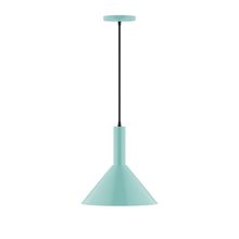 Montclair Light Works PEBX466-48-C21 - 12" Chase Pendant, white cord with canopy, Sea Green