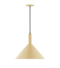 Montclair Light Works PEBX467-17-C21 - 18" Chase Pendant, white cord with canopy, Ivory
