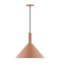 Montclair Light Works PEBX467-19-C21 - 18" Chase Pendant, white cord with canopy, Terracotta