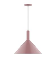 Montclair Light Works PEBX467-20-C21 - 18" Chase Pendant, white cord with canopy, Mauve