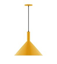 Montclair Light Works PEBX467-21-L13 - 18" Stack Cone LED Pendant, Bright Yellow