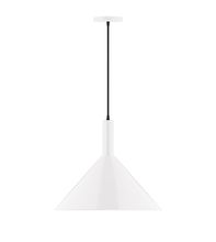 Montclair Light Works PEBX467-44-C21 - 18" Chase Pendant, white cord with canopy, White