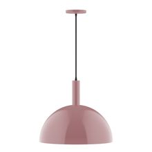 Montclair Light Works PEBX472-20-C21 - 18" Ray Pendant, white cord with canopy, Mauve