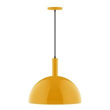 Montclair Light Works PEBX472-21-L13 - 18" Stack Dome LED Pendant, Bright Yellow