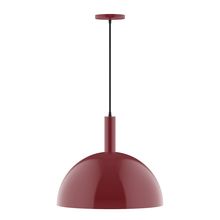 Montclair Light Works PEBX472-55-L13 - 18" Stack Dome LED Pendant, Barn Red