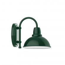 Montclair Light Works SCB105-42-L10 - 8" Cafe shade, wall mount sconce, Forest Green