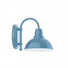 Montclair Light Works SCB105-54-L10 - 8" Cafe shade, wall mount sconce, Light Blue