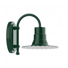 Montclair Light Works SCB157-42 - 8" Radial shade, wall mount sconce, Forest Green
