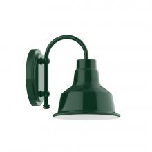 Montclair Light Works SCB180-42-L10 - 8" Warehouse shade, wall mount sconce, Forest Green