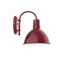 Montclair Light Works SCC115-55-L12 - 10" Deep Bowl shade, wall mount sconce, Barn Red