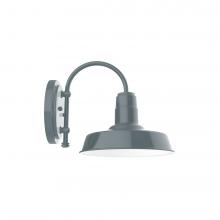 Montclair Light Works SCC181-40-G06 - 10" Warehouse shade, wall mount sconce with Frosted Glass and guard, Slate Gray