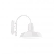 Montclair Light Works SCC181-44-G05 - 10" Warehouse shade, wall mount sconce with clear glass and guard, White