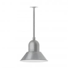 Montclair Light Works STA124-49-H24-L13 - 14" Prima, stem mount with canopy, Painted Galvanized