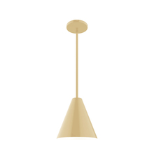 Montclair Light Works STG420-17 - 8" Jynx Stem Hung Pendant, Ivory