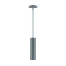 Montclair Light Works STG426-40-L10 - 3.5" x 12" Axis Mini Cylinder LED Stem Hung Pendant, Slate Gray