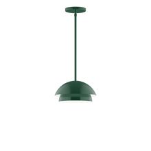 Montclair Light Works STGX445-42-L10 - 10" Nest LED Stem Hung Pendant, Forest Green