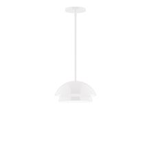 Montclair Light Works STGX445-44-L10 - 10" Nest LED Stem Hung Pendant, White