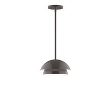 Montclair Light Works STGX445-51-L10 - 10" Nest LED Stem Hung Pendant, Architectural Bronze