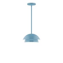 Montclair Light Works STGX445-54-L10 - 10" Nest LED Stem Hung Pendant, Light Blue