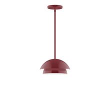 Montclair Light Works STGX445-55-L10 - 10" Nest LED Stem Hung Pendant, Barn Red