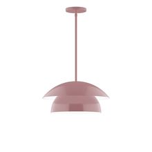 Montclair Light Works STGX446-20-L12 - 16" Nest LED Stem Hung Pendant, Mauve