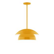 Montclair Light Works STGX446-21-L12 - 16" Nest LED Stem Hung Pendant, Bright Yellow