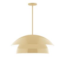 Montclair Light Works STGX447-17-L13 - 24" Nest LED Stem Hung Pendant, Ivory