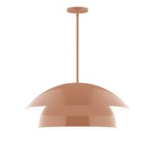 Montclair Light Works STGX447-19-L13 - 24" Nest LED Stem Hung Pendant, Terracotta