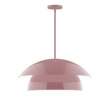 Montclair Light Works STGX447-20-L13 - 24" Nest LED Stem Hung Pendant, Mauve